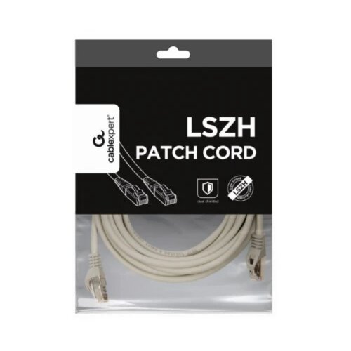 Gembird PP6A-LSZHCU-5M Mrezni kabl, SFTP CAT.6A BAKARNI LSZH Patch cord 5m Grey Cene