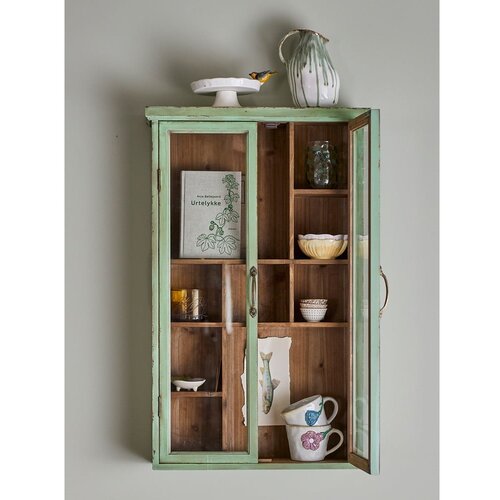 Bloomingville Zelena vitrina iz masivne jelke 13,5x80 cm Hazem &amp;ndash; Slike