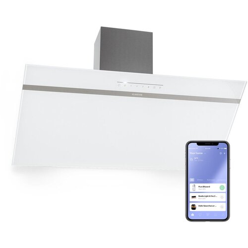 Klarstein Ava 90, kuhinjska napa, 90 cm, stenska, WiFi, A++, 515 m³/h, zaslon na dotik Cene