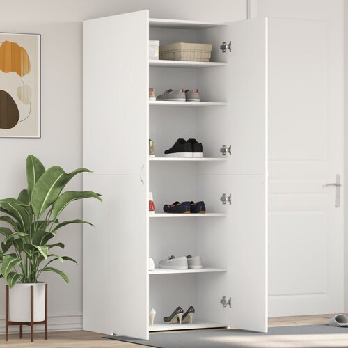VidaXL Ormar za cipele Bijeli 80x35.5x180 cm Konstruirano drvo Slike