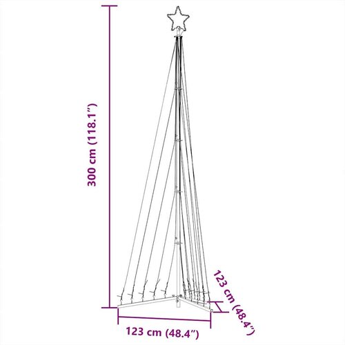 VidaXL LED božićno drvce 495 LED dioda plavo 300,5 cm Slike