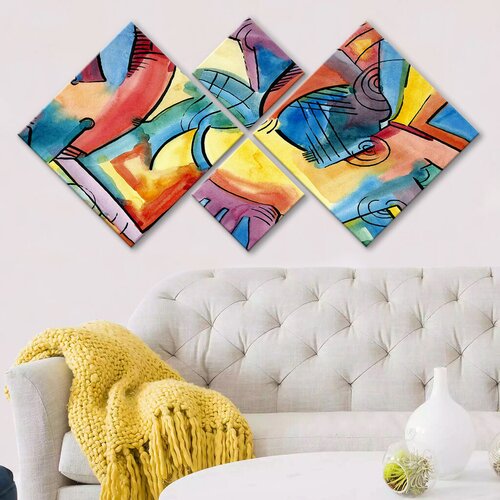 Wallity slika 4MDF257466661, 60x115 cm, 4 dijela Cijene