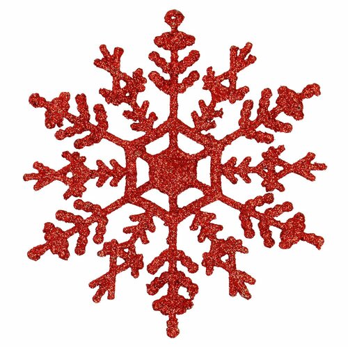 Springos set božićnih ukrasa &amp;ldquo;Snježne pahulje&amp;rdquo;, 12 cm, 3 kom, crvene Slike