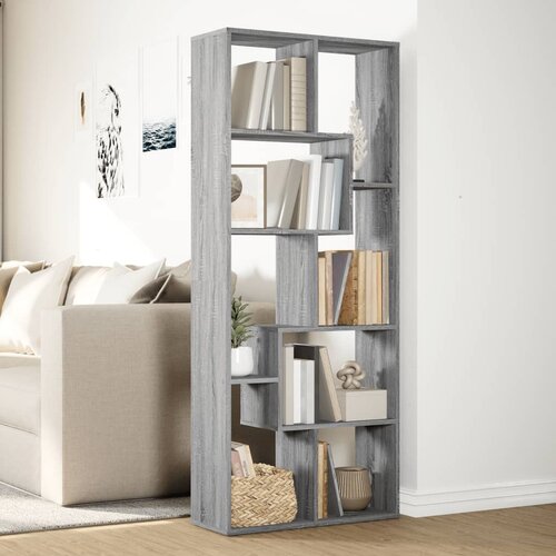 Pregrada regal za knjige boja hrasta 67x25x161,5 cm drveni Slike