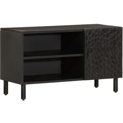 Furnova TV omarica črna 80x31x46 cm trden mangov les, (21922768) Cene