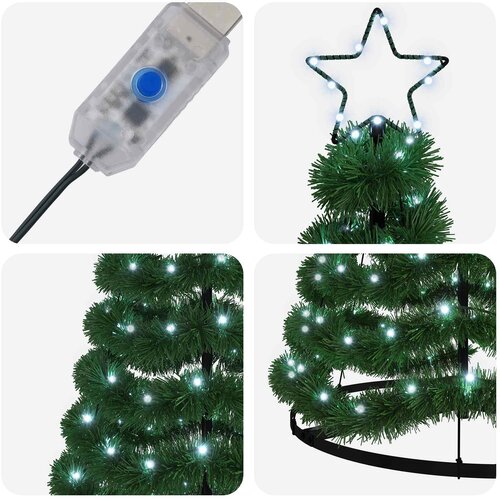  LED božićno drvce od folije s postoljem EKENAS 180 cm Slike