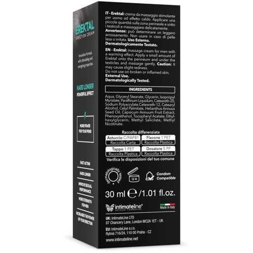 Intimateline Erektal - krema za pobolj&amp;scaron;anje erekcije (30 ml) Slike