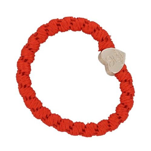 By Eloise London Woven Gold Heart Red Orange gumice za kosu Cijene