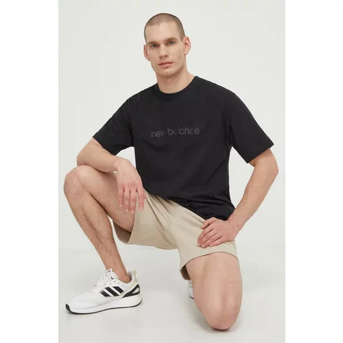 New Balance Pamučna majica za muškarce, boja: crna, s tiskom, MT41559BK