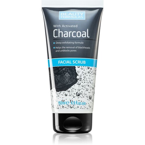 Beauty Formulas Charcoal piling za obraz z aktivnim ogljem 150 ml Slike