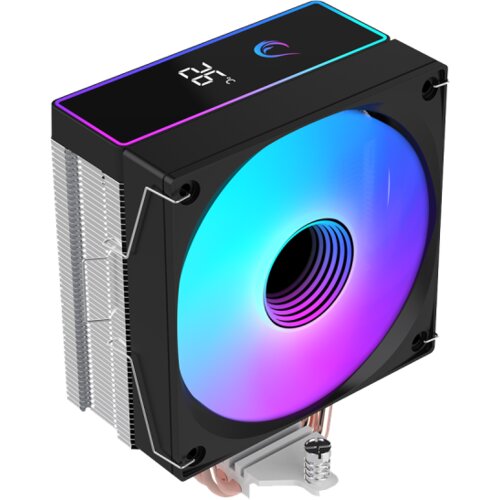 Rampage CPU hladnjak OCTAGON B70 Black 63CFM 12cm ARGB Temperature Display AM5/LGA1700 Compatible Air Cooled CPU Fan, 42541 Cijene