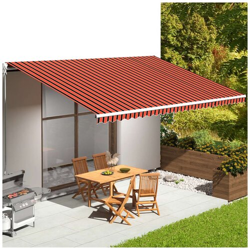 vidaXL Nadomestno blago za tendo oranzno in rjavo 6x3,5 m Cene