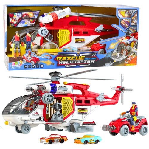  Multifunkcionalni helikopter za spa&amp;scaron;avanje sa autićima i quadom - crveni Slike