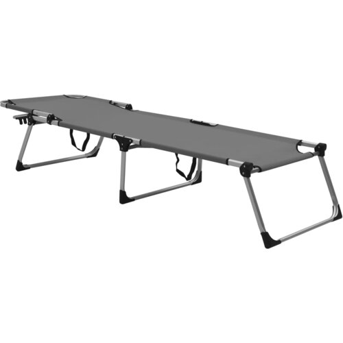 Maison Chic Visok zložljiv Ležalnik - Sončna ležalnik za starejše siv iz aluminija, (22042918) Cene