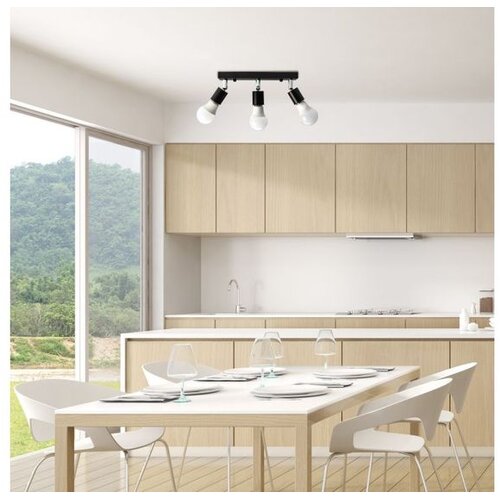 Toolight stropna svjetiljka reflektor crni APP699-3C Slike