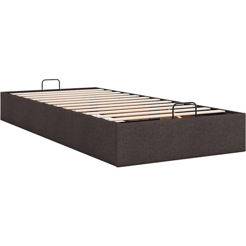 VidaXL okvir za krevet bez madraca tamnosmeđi 100x200 cm od tkanine Slike