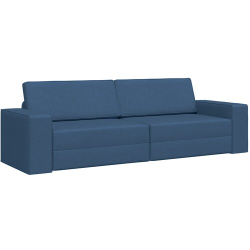 VidaXL Kauč na krevet 2-u-1 plavi 245x150x60.5 cm tkanina Slike