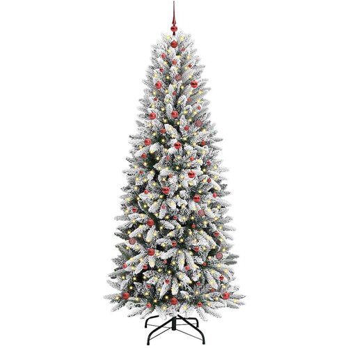 VidaXL Umjetno božićno drvce s stalakom Bijelo 93 x 93 x 240 cm Slike