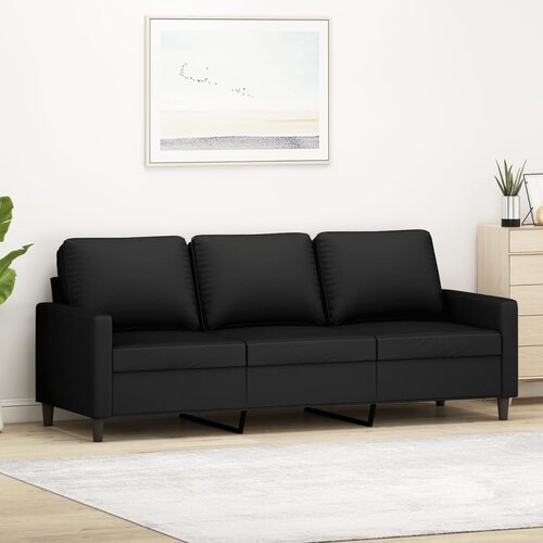vidaXL Kavč trosed črn 180 cm žamet Cene