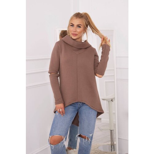 Kesi Insulated sweatshirt with a longer mocha back Slike