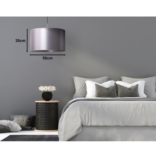  Duolla - Visilica na sajli CANNES 1xE27/15W/230V prečnik 50 cm srebrna Slike