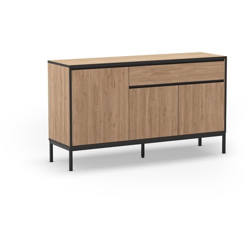 Marckeric Nizka komoda v hrastovem dekorju v naravni barvi 140x80 cm Lorenza &amp;ndash; Slike