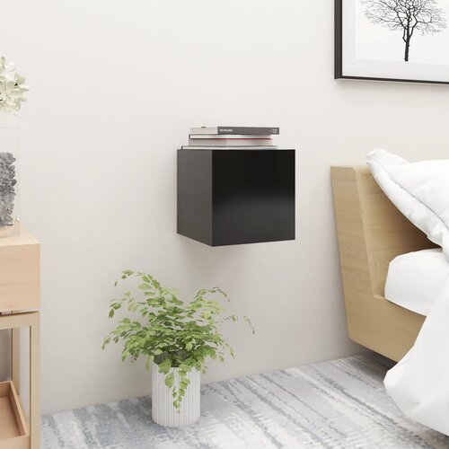 Maison Chic Dvo delni komplet Nočne omarice - Nočne mize črne 30,5x30x30 cm iverna plošča, (21688880) Cene