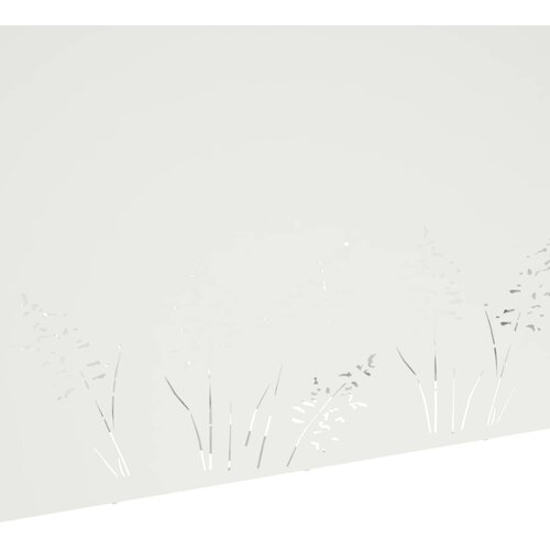  Vrtna saksija Bijela 100 x 30 x 49 cm Čelična vrata Slike