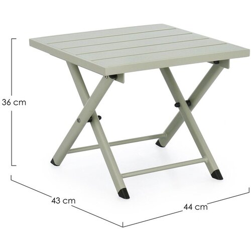 BIZZOTTO Vrtni stolić za kavu aluminijski 43x44 cm Taylor &amp;ndash; Slike