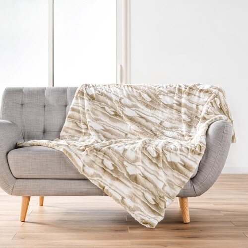 Douceur d int&amp;eacute;rieur Bež deka od umjetnog krzna 180x220 cm Cheyenne &amp;ndash; Slike