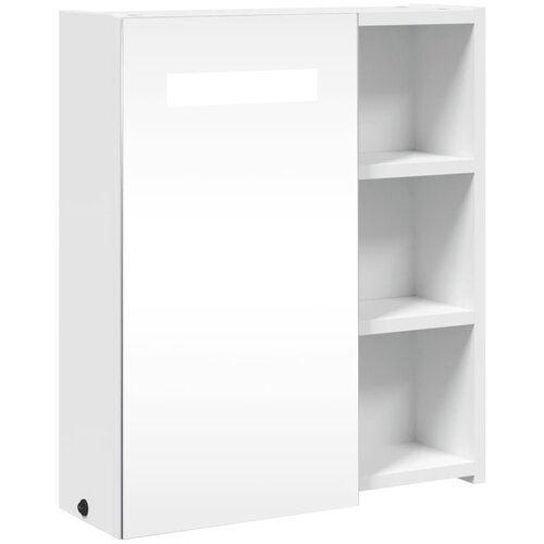 Maison Chic Kopalniška omarica - Kopalniški kabinet z ogledalom z LED lučko bela 45x13x52 cm, (21794722) Cene