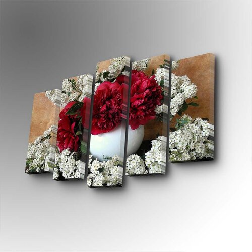 Wallity 5PUC-151 multicolor decorative canvas painting (5 pieces) Cene
