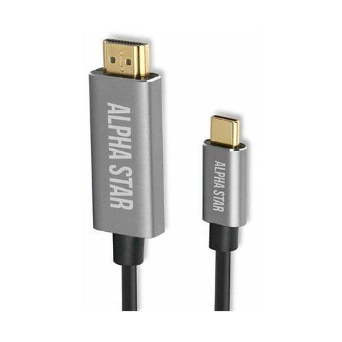 Alpha Star USB kabl TIP-C (muški) na HDMI 4K (muški)/dužina 1,8m/blister ( TIP- C na HDMI 4K 1,8m ) TIP- C na HDMI 4K 1,8m Slike