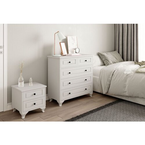 Hanah home Rb-020-02 matte white dresser Cene