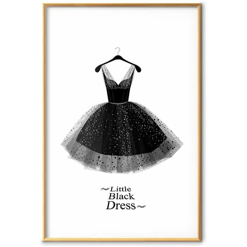  Plakat - Little Black Dress 21x30 Zlatni okvir s margom Slike