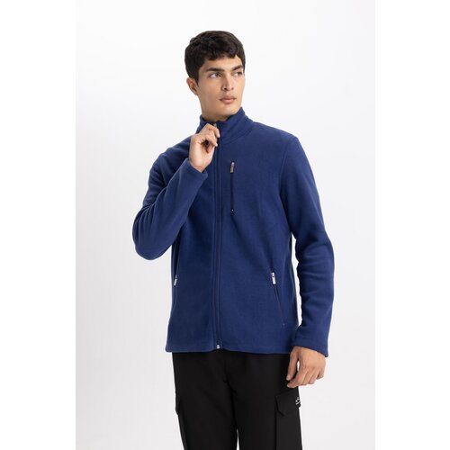 Defacto Regular Fit Stand Collar Polar Fleece Cardigan Slike