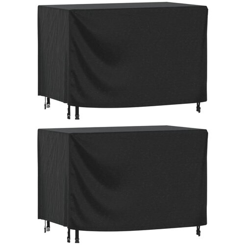 Furnova Pokrivalo za vrtno pohi&amp;scaron;tvo 2 kosa črno 140x70x90 cm 420D, (21930465) Slike
