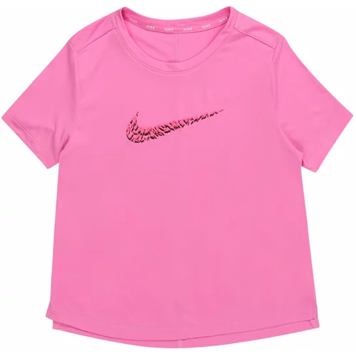 Nike Tehnička sportska majica 'ONE' roza / crna