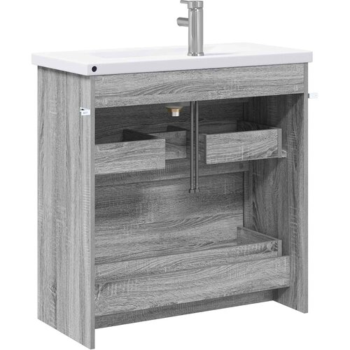  Set namje&amp;scaron;taja za kupaonicu Siva Sonoma 81 x 40 x 84,5 cm Slike