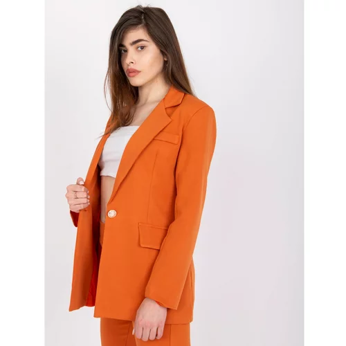 Fashion Hunters Dark orange elegant jacket from Veracruz