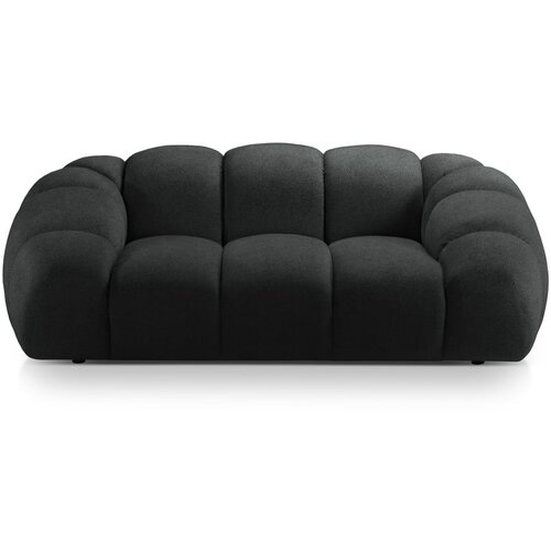 Micadoni Home Črna žametna sedežna garnitura 214 cm Diana – Cene