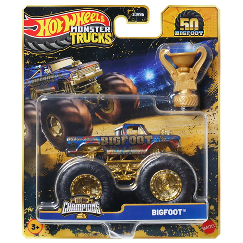 Mattel Hot Wheels Monster Trucks: Bigfoot prvak s peharom 1/64 - Cene