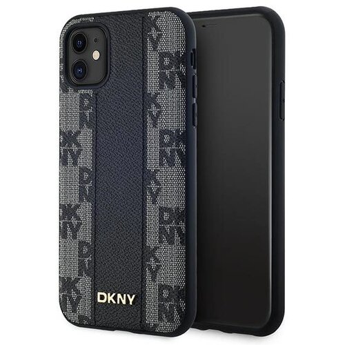 Dkny USNJEN OVITEK V KARIRANEM MONO VZORCU ZA MAGSAFE ZA IPHONE 11 / XR - ČRN, (21897628) Cene