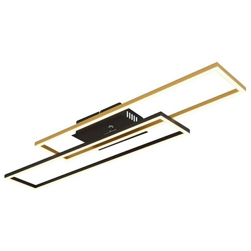 Globo LED stropna svjetiljka Dakari (30 W, D x &amp;Scaron; x V: 800 x 600 x 75 mm, Crna, Topla bijela) Slike