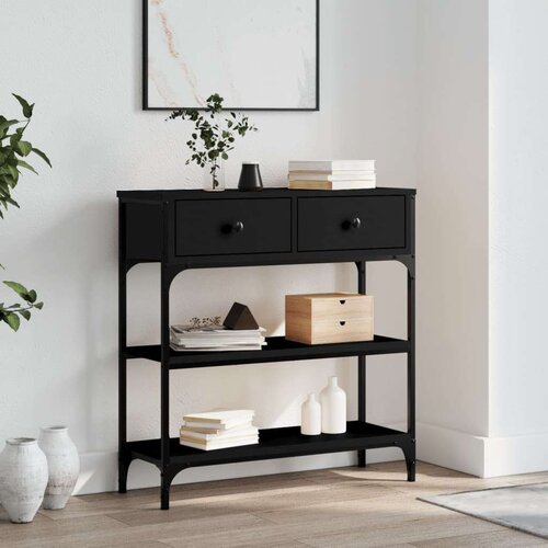  Konzolni stol crni 72 5 x 25 x 75 cm od konstruiranog drva Cijene
