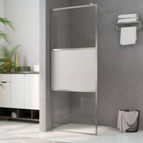 vidaXL Pregrada za tuširanje s napola mutnim staklom ESG 80 x 195 cm Cene