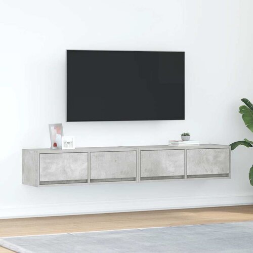 vidaXL TV omarica 2 kosa betonsko siva 80x31x25,5 cm inženirski les Cene