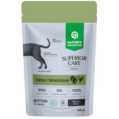 Nature&amp;#039;s Protection Nature&amp;#039;s Protetcion Vlažna hrana za mačke Ćuretina i piletina, 85 g Slike