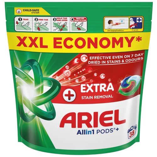 Ariel Extra Hygiene gel kapsule 38 pranja / XXL pakiranje Slike