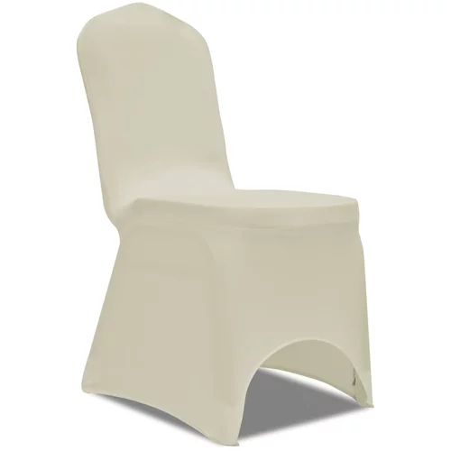  Rastezljiva presvlaka za stolicu, krem bijela, 50 kom